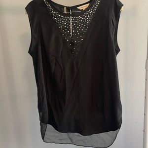 Rebecca Taylor Black top with collar detail Sz 6